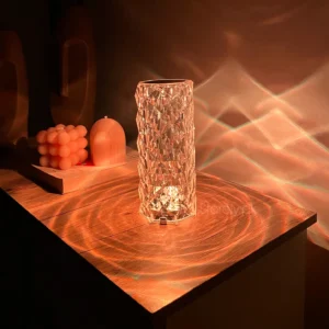 Crystal Diamond Lamp 16 Colors Changing with Remote Control USB Rechargeable